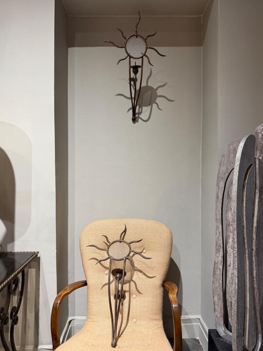 Pair of gilt iron sconces circa 1970